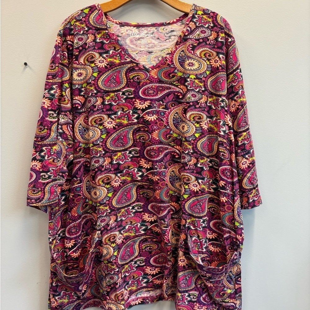 Ulla Popken 20/22 Multicolor‎ Paisley Tunic top